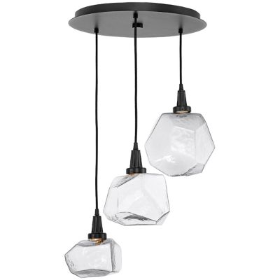 Hammerton Studio Gem Round LED Multi-Light Pendant Light - Color: Glossy - 