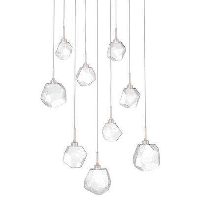 Hammerton Studio Gem Square LED Multi-Light Pendant Light - Color: Clear - 