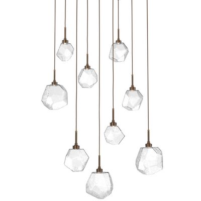 Hammerton Studio Gem Square LED Multi-Light Pendant Light - Color: Clear - 