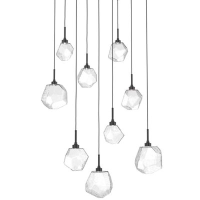 Hammerton Studio Gem Square LED Multi-Light Pendant Light - Color: Clear - 
