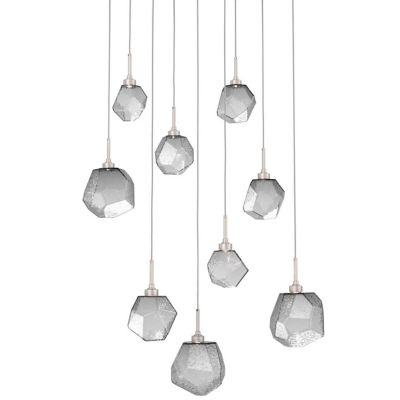 Hammerton Studio Gem Square LED Multi-Light Pendant Light - Color: Grey - S