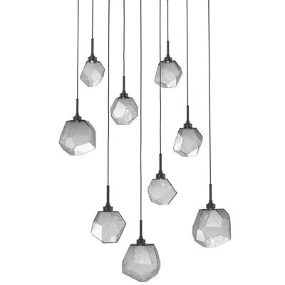 Hammerton Studio Gem Square LED Multi-Light Pendant Light - Color: Grey - S