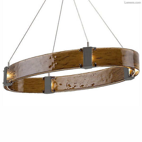 Hammerton Studio Parallel Oval LED Chandelier - Color: Bronze - Size: 12 li