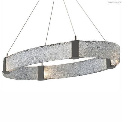 Hammerton Studio Parallel Oval LED Chandelier - Color: Bronze - Size: 12 li
