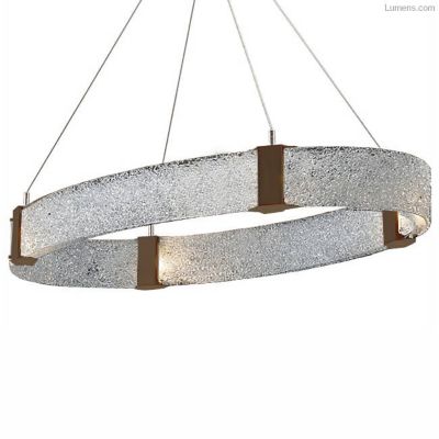 Hammerton Studio Parallel Oval LED Chandelier - Color: Grey - Size: 12 ligh