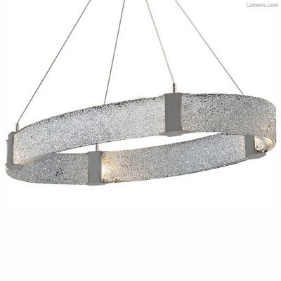 Hammerton Studio Parallel Oval LED Chandelier - Color: Grey - Size: 12 ligh