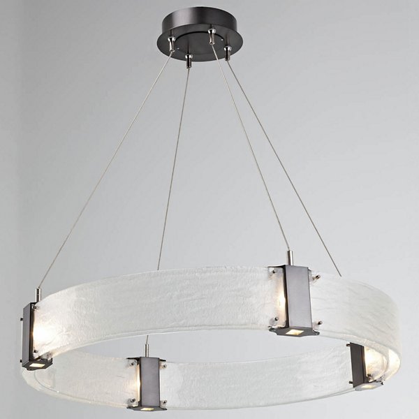 Hammerton Studio Parallel Ring LED Chandelier - Color: Glossy - Size: 33
