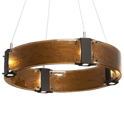 Hammerton Studio Parallel Ring LED Chandelier - Color: Glossy - Size: 24