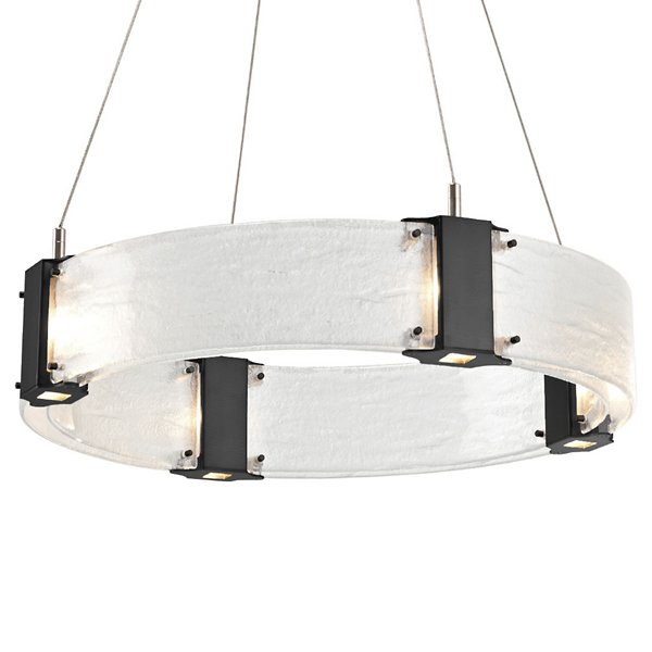 Hammerton Studio Parallel Ring LED Chandelier - Color: Glossy - Size: 24