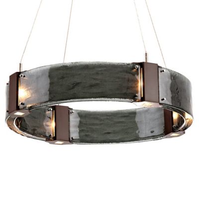 Hammerton Studio Parallel Ring LED Chandelier - Color: Glossy - Size: 24