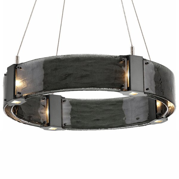 Hammerton Studio Parallel Ring LED Chandelier - Color: Glossy - Size: 33