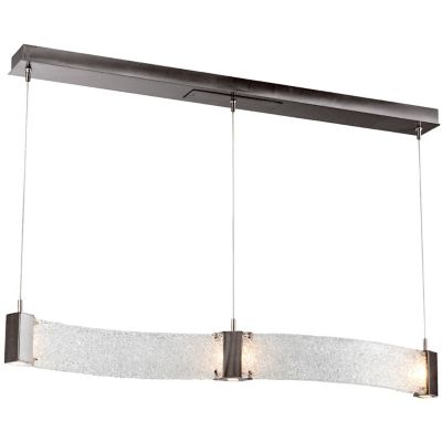 Hammerton Studio Parallel Curved LED Linear Chandelier - Color: Glossy - Si
