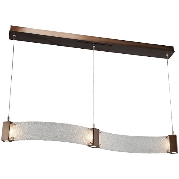 Hammerton Studio Parallel Curved LED Linear Chandelier - Color: Glossy - Si