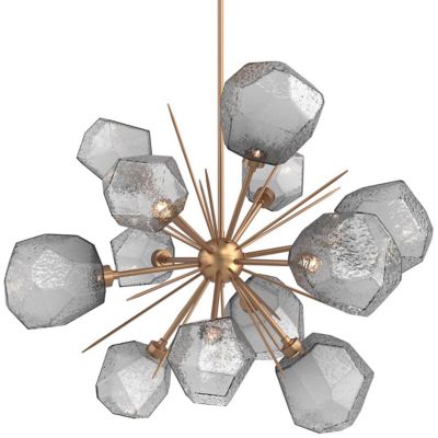 Hammerton Studio Gem Starburst LED Chandelier - Color: Brass - Size: 38 