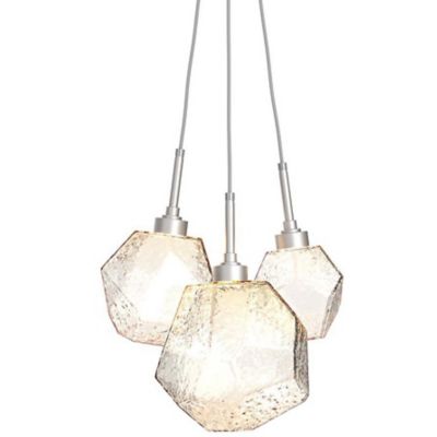 Hammerton Studio Gem Cluster LED Pendant Light - Color: Grey - Size: 3 ligh