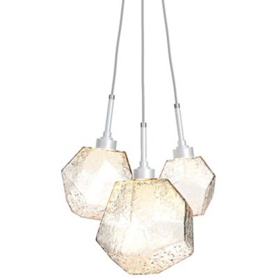 Hammerton Studio Gem Cluster LED Pendant Light - Color: Amber - Size: 3 lig