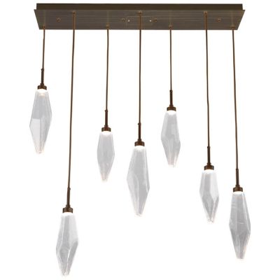 Hammerton Studio Rock Crystal Linear Multi Light Suspension - Color: Clear 