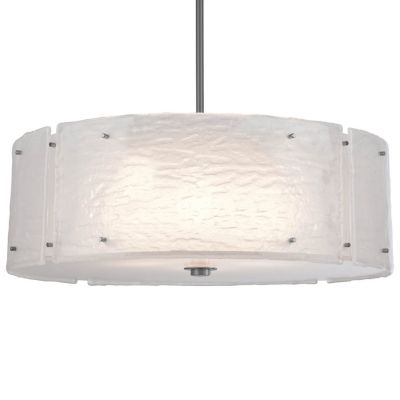 Hammerton Studio Textured Glass Drum Pendant Light - Size: 30 - CHB0044-