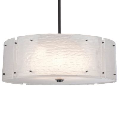 Hammerton Studio Textured Glass Drum Pendant Light - Size: 30 - CHB0044-