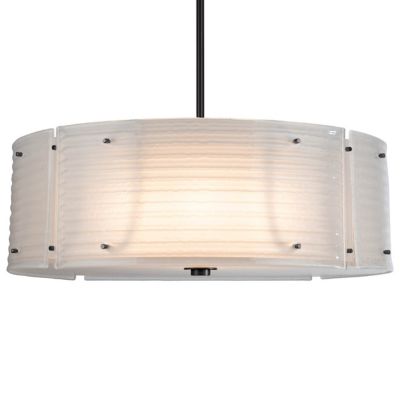 Hammerton Studio Textured Glass Drum Pendant Light - Size: 30 - CHB0044-