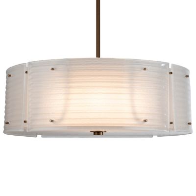 Hammerton Studio Textured Glass Drum Pendant Light - Size: 30 - CHB0044-