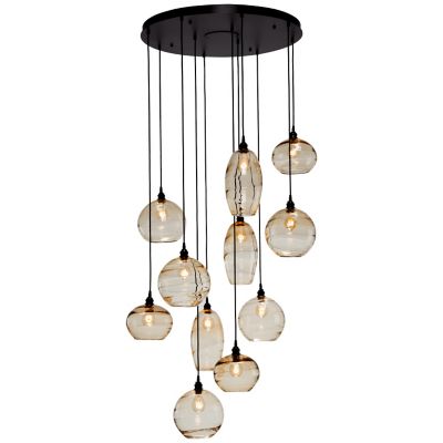 Hammerton Studio Misto Round Multi Light Pendant - Color: Amber - Size: 11 