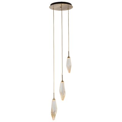 Hammerton Studio Rock Crystal Round Multi Light LED Pendant - Color: Clear - Size: 11 light - CHB0050-11-FB-CC-C01-L1