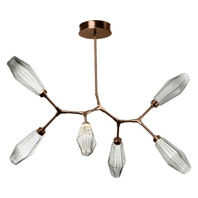 Hammerton Studio Aalto Modern Branch LED Chandelier - Color: Amber - Size: 