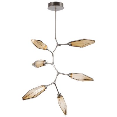 Hammerton Studio Rock Crystal Modern Vine LED Chandelier - Color: Bronze - 