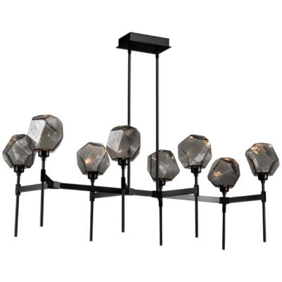 Hammerton Studio Gem Belvedere LED Linear Chandelier Light - Color: Grey -