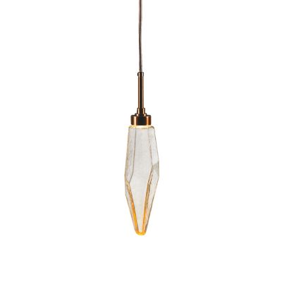 Hammerton Studio Rock Crystal LED Mini Pendant Light - Color: Glossy - Siz