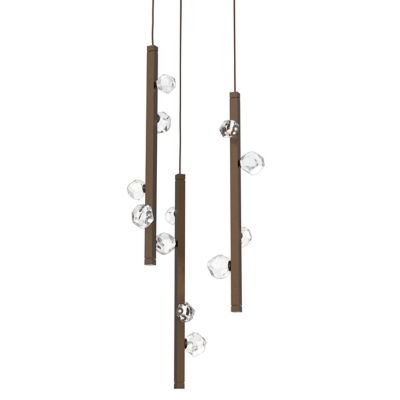 Hammerton Studio Stella LED Multi-Light Pendant Light - Color: Bronze - Siz
