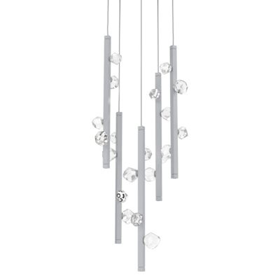 Hammerton Studio Stella LED Multi-Light Pendant Light - Color: Silver - Siz