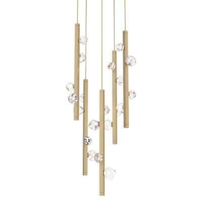 Hammerton Studio Stella LED Multi-Light Pendant Light - Color: Brass - Size