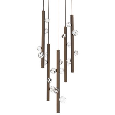 Hammerton Studio Stella LED Multi-Light Pendant Light - Color: Bronze - Siz