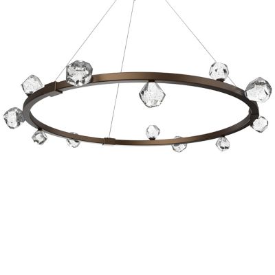 Hammerton Studio Stella LED Ring Chandelier - Color: Bronze - Size: 1 light