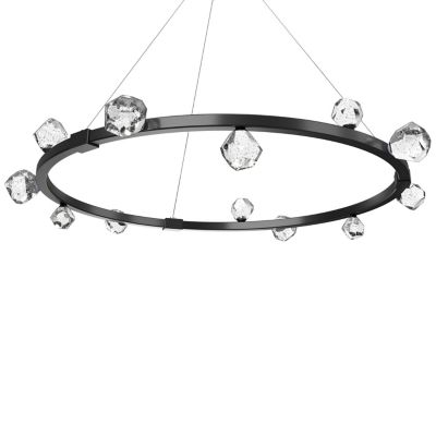 Hammerton Studio Stella LED Ring Chandelier - Color: Black - Size: 1 light 