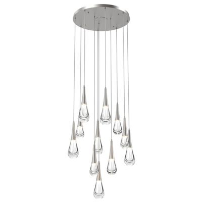 Hammerton Studio Raindrop Round LED Multi-Light Pendant Light - Color: Clea