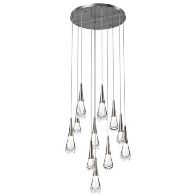 Hammerton Studio Raindrop Round LED Multi-Light Pendant Light - Color: Clea