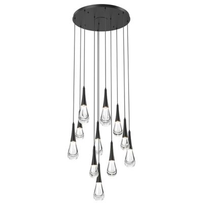 Hammerton Studio Raindrop Round LED Multi-Light Pendant Light - Color: Clea