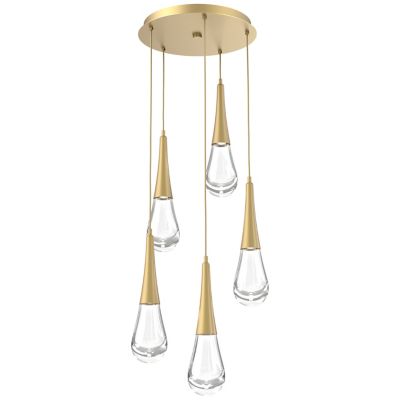Hammerton Studio Raindrop Round LED Multi-Light Pendant Light - Color: Clea