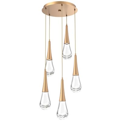 Hammerton Studio Raindrop Round LED Multi-Light Pendant Light - Color: Clea
