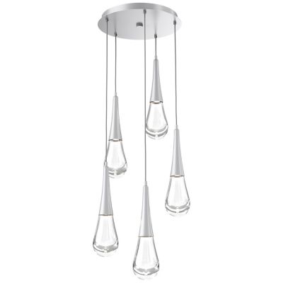 Hammerton Studio Raindrop Round LED Multi-Light Pendant Light - Color: Clea
