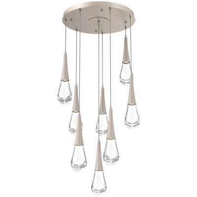 Hammerton Studio Raindrop Round LED Multi-Light Pendant Light - Color: Clea