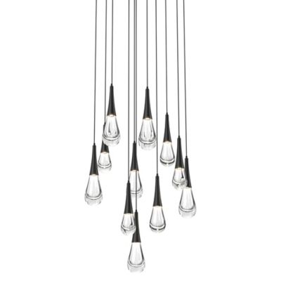 Hammerton Studio Raindrop Round LED Multi-Light Pendant Light - Color: Clea