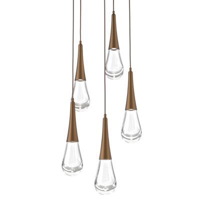 Hammerton Studio Raindrop Round LED Multi-Light Pendant Light - Color: Clea