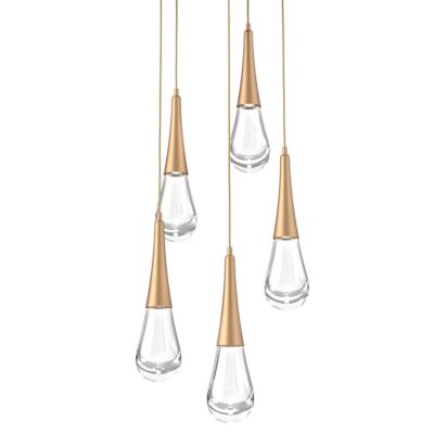 Hammerton Studio Raindrop Round LED Multi-Light Pendant Light - Color: Clea