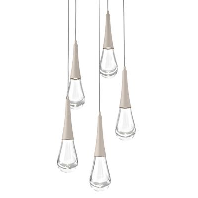 Hammerton Studio Raindrop Round LED Multi-Light Pendant Light - Color: Clea