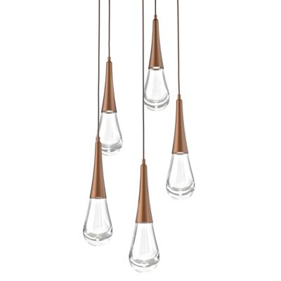 Hammerton Studio Raindrop Round LED Multi-Light Pendant Light - Color: Clea