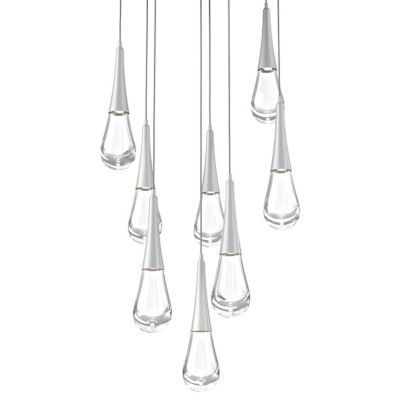 Hammerton Studio Raindrop Round LED Multi-Light Pendant Light - Color: Clea